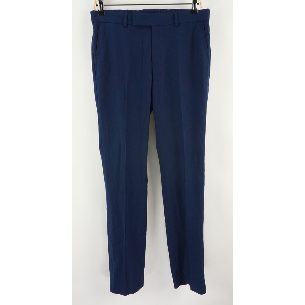New Kenneth Cole Men's 31 x 32 Blue Performance Woven Elastic Stretch Dress Pant